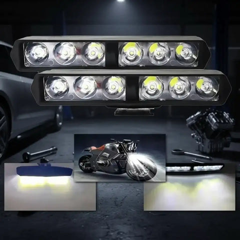 1pc 6LED Straight White Steady Lights For Motorbike And Cars online sale in Pakistan