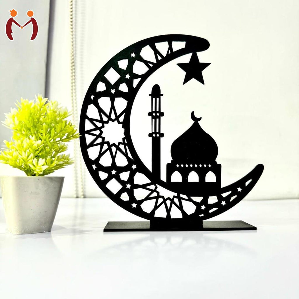 Masjid-e-Nabvi Decorative Moon Shaped Table Stand - AD MART