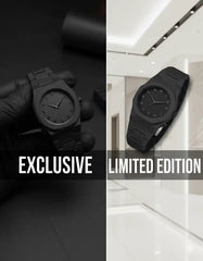 Carbon fiber Black Arabic Aura Watch