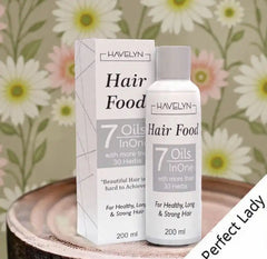 Havelyn Hair Food product with packaging on a floral background