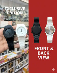 Watch for Men & Women | Carbon fiber white Arabic Aura Watch