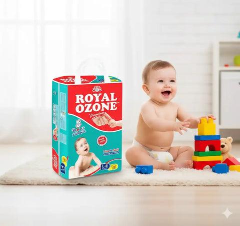 Royal Ozone Premium Baby Diapers | Large 9-18kg 50 Pieces Size L4