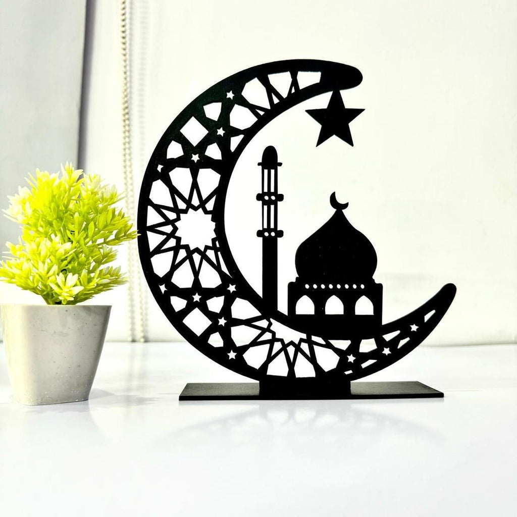 Masjid-e-Nabvi Decorative Moon Shaped Table Stand - AD MART