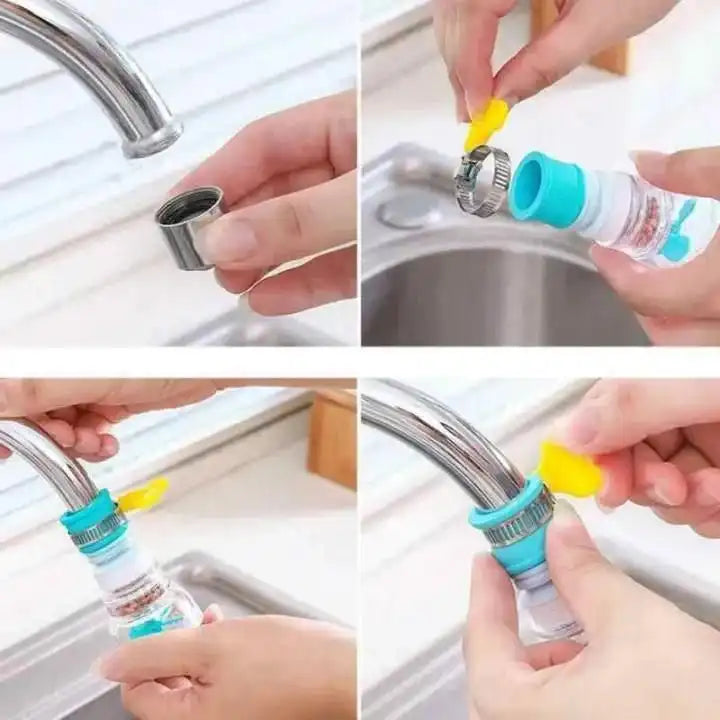 360° Rotating Tap Fan Faucet Attachment – Water-Saving Splash-Proof Nozzle
